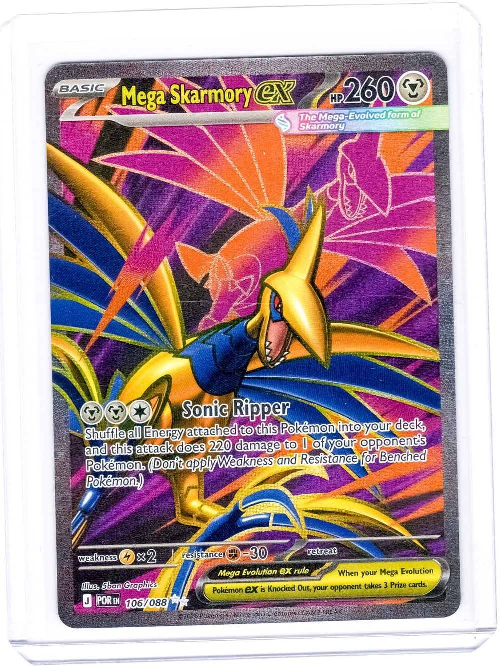 Mega Skarmory 106/088 EX Perfect Order NM Pokémon Trading Card